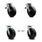Service Caster 8 Inch Polyolefin Caster Set with Roller Bearings 2 Brakes 2 Swivel Locks SCC SCC-TTL30S820-POR-2-BSL-2 - alternate 1
